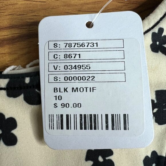 Free People x Zulu & Zephyr Black Bone String Brief Bikini Bottoms 6 Floral NWT - Picture 4 of 10